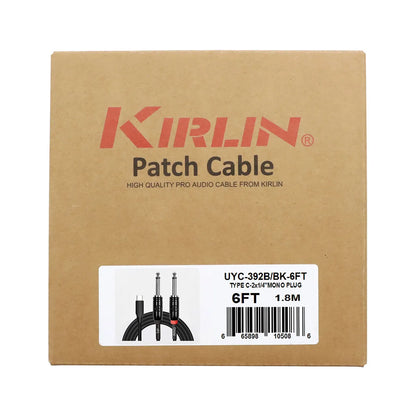 Kirlin 6ft USB C to 2 x 1/4" Mono Y-Cable Patch Cable KUYC-392B-BK-6 — view 3