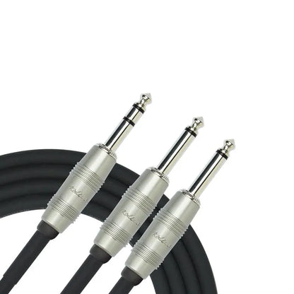 Kirlin 1ft TRS to 2x Mono 6.5mm Y-Patch Cable [KY336-1] — view 2