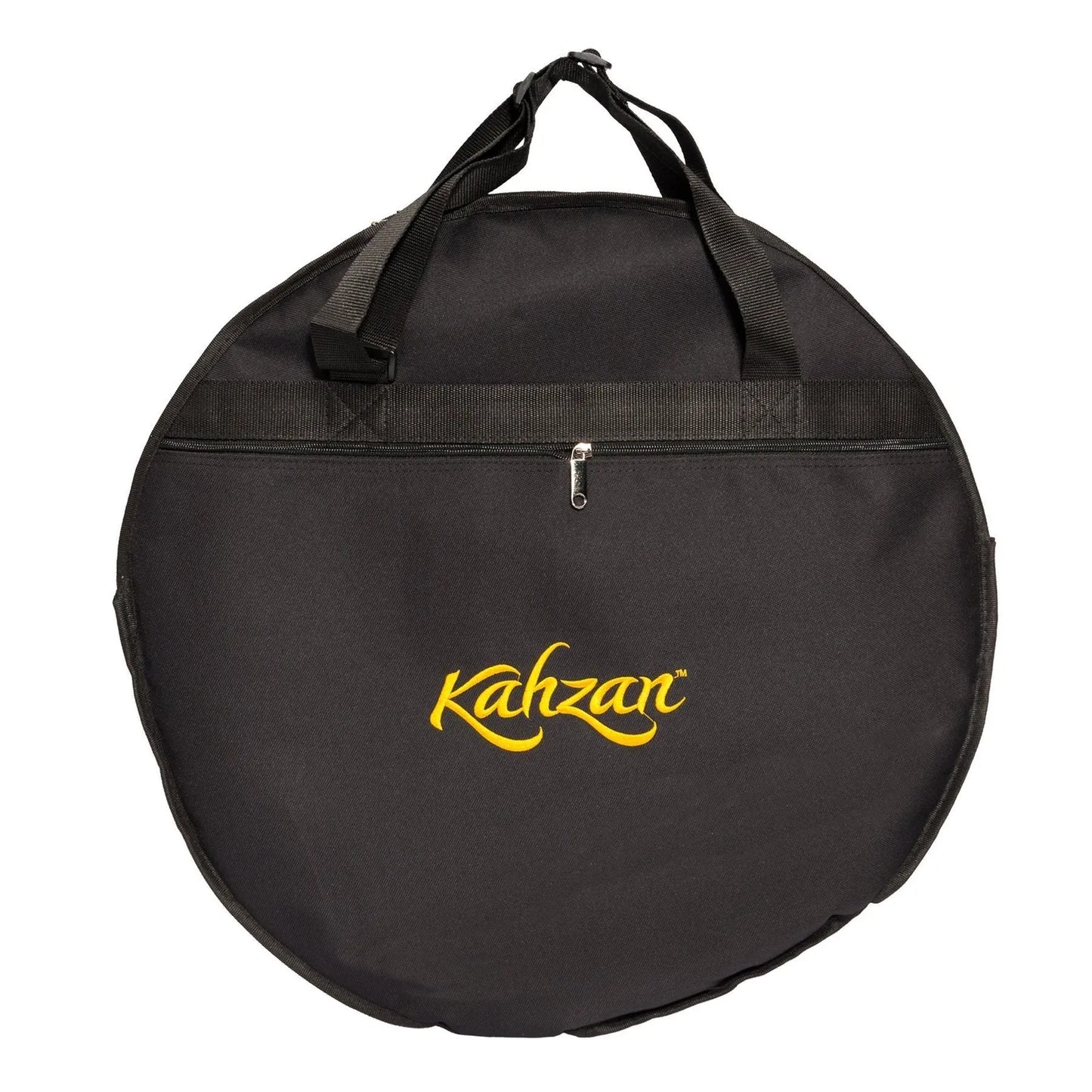 Kahzan 20" Padded Cymbal Carry Bag - Black, Heavy Duty Nylon, 8mm Foam Padding, Four Dividers, Front Pocket, Adjustable Handles