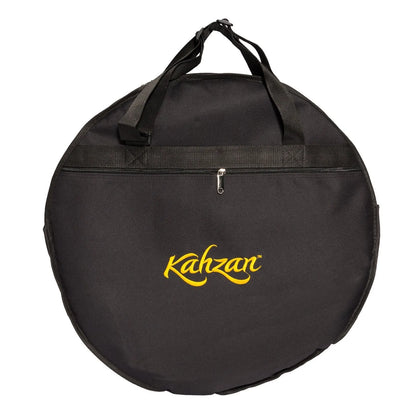 Kahzan 20" Padded Cymbal Carry Bag - Black, Heavy Duty Nylon, 8mm Foam Padding, Four Dividers, Front Pocket, Adjustable Handles