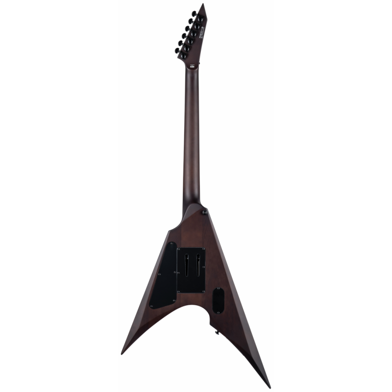 ESP LTD Arrow 1000 QM DBSB Guitar - Mahogany Body, 3Pc Maple Neck, 27 Baritone Scale, Black Finish — view 2