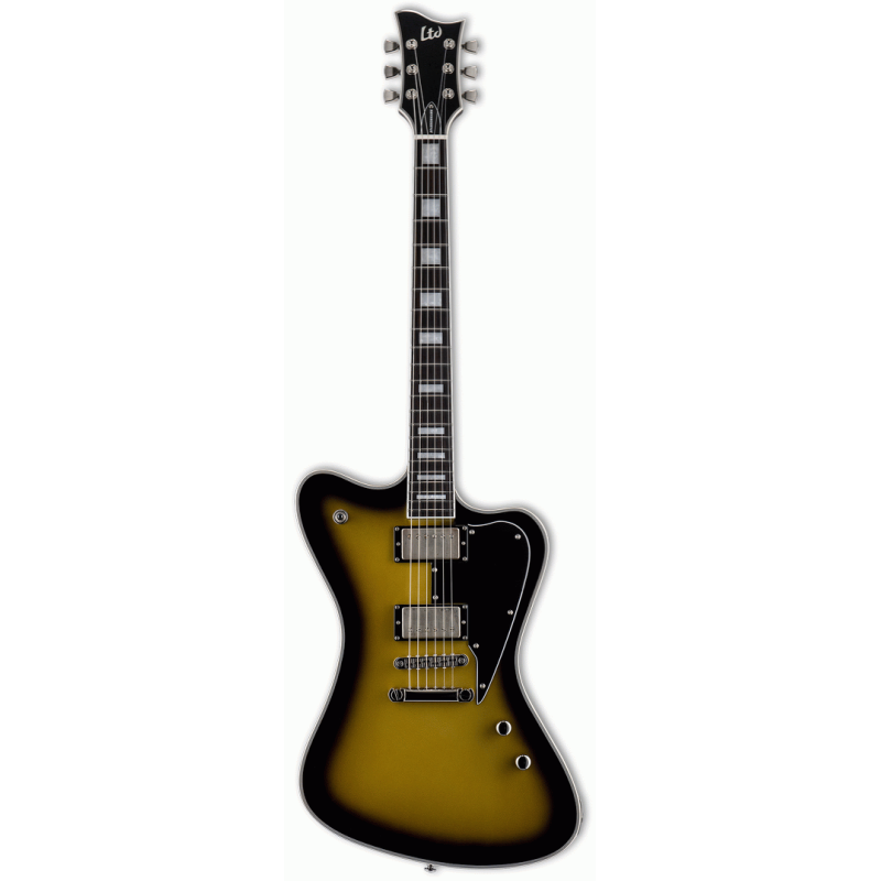 ESP LTD Bill Kelliher Sparrowhawk Vintage Silver Sunburst Electric Guitar with Hardshell Case
