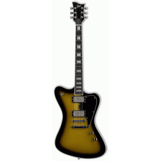 ESP LTD Bill Kelliher Sparrowhawk Vintage Silver Sunburst Electric Guitar with Hardshell Case