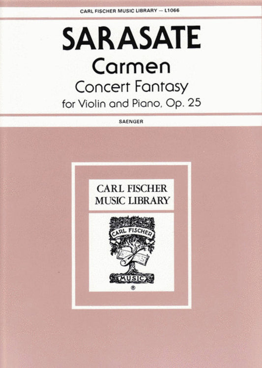 Carmen Fantasy Op 25 Violin Piano Ed Saenger Book