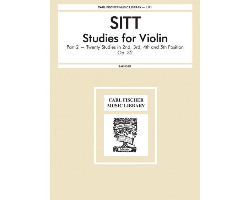 Sitt Studies for Violin Op. 32 BK 2 Nos. 21-40