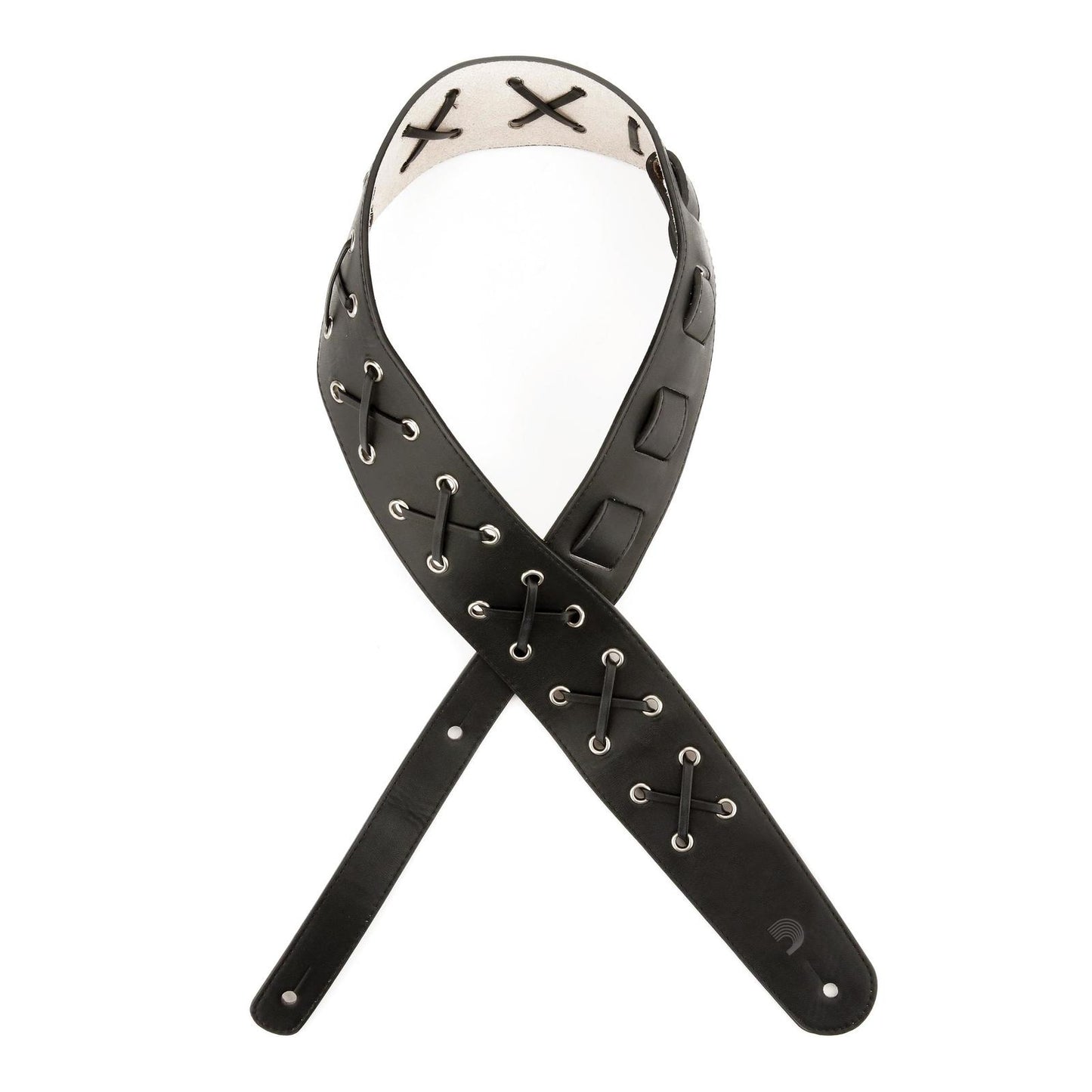 Laced Guitar Strap, Black - by D'Addario