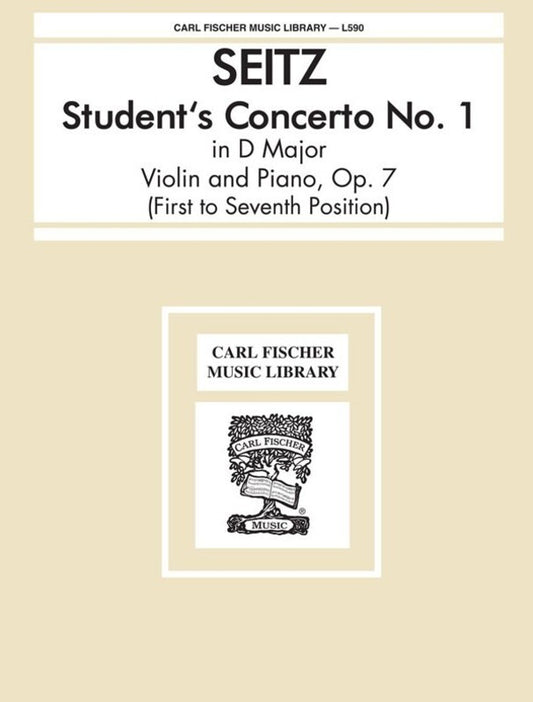 Seitz - Concerto No 1 Op 7 D Violin/Piano (Softcover Book)