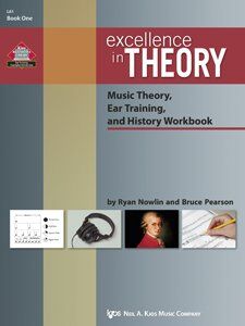 Excellence in Theory Workbook Book 1 by Bruce Pearson & Ryan Nowlin, 56 pages, Neil A. Kjos Music Company, Theory Series