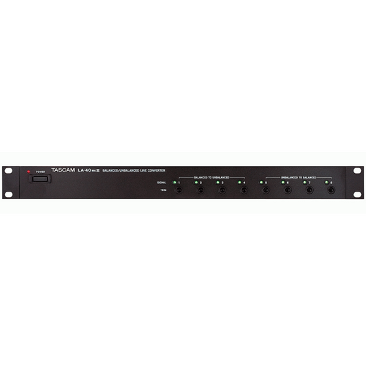 Tascam LA-40 MKIII 4-Channel Impedance Converter with RCA and XLR Inputs/Outputs