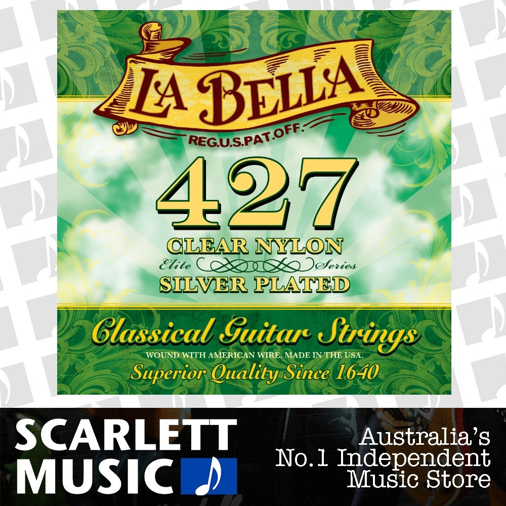 La Bella 427 Elite Classic Clear-Silver Nylon Guitar Strings — view 2