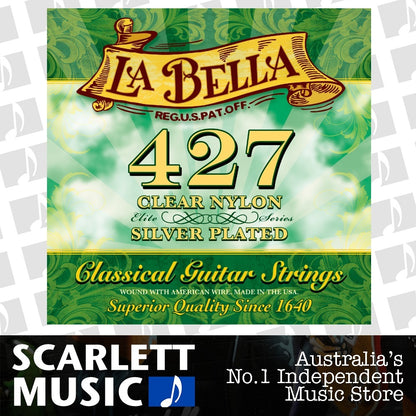 La Bella 427 Elite Classic Clear-Silver Nylon Guitar Strings — view 2
