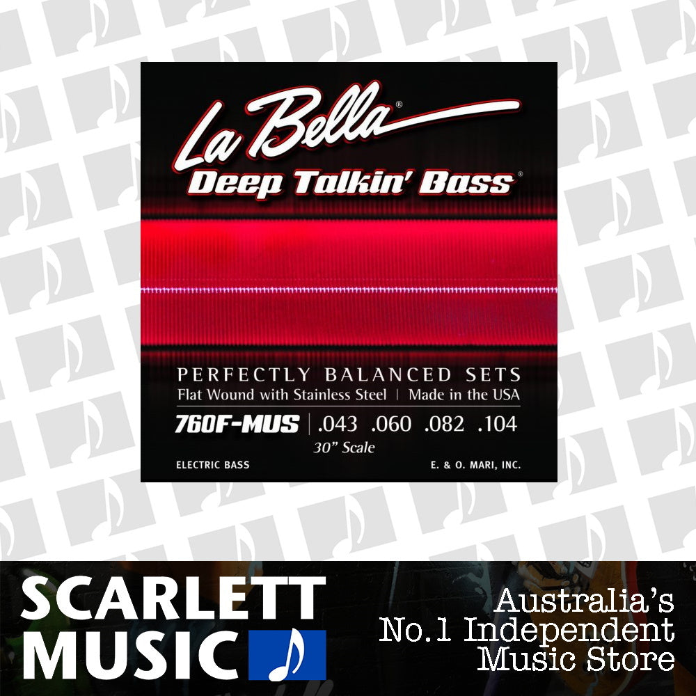 La Bella 760F-MUS Stainless Steel Flat Wound 30" Bass Strings — view 2