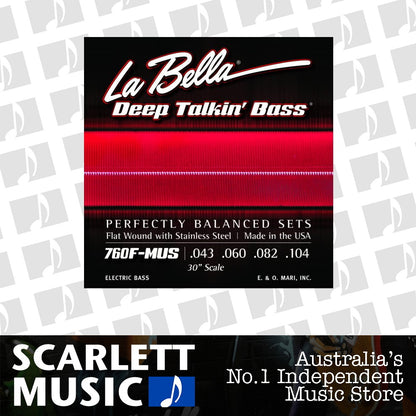 La Bella 760F-MUS Stainless Steel Flat Wound 30" Bass Strings — view 2