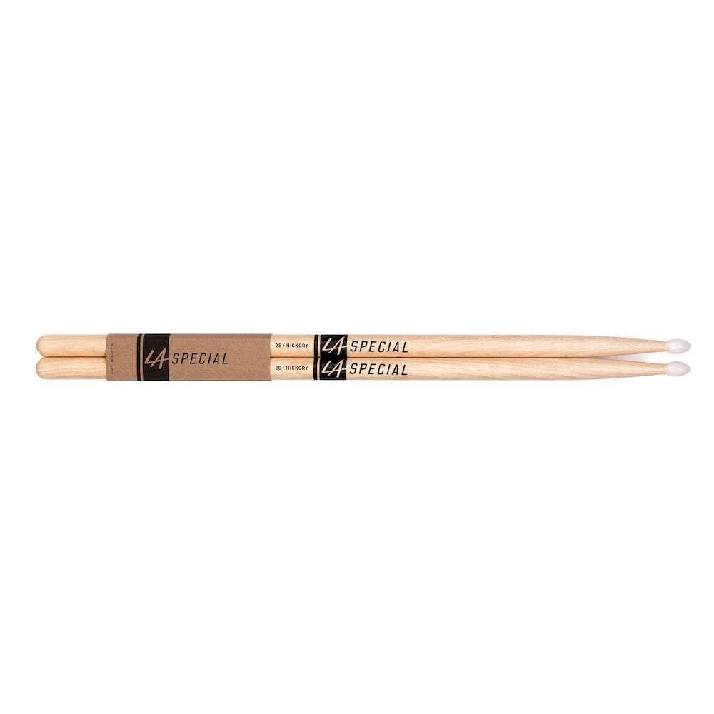 Promark 2B Nylon Tip Drumsticks - 16" Length, 0.630" Grip, American Hickory, Oval Tip — view 2