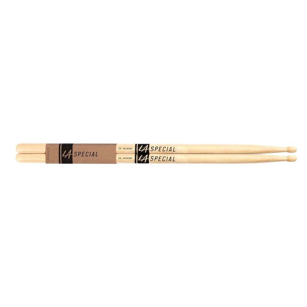 Promark 2B Wood Tip Drumsticks - 16" Length, 0.630" Grip, American Hickory, Oval Tip — view 2