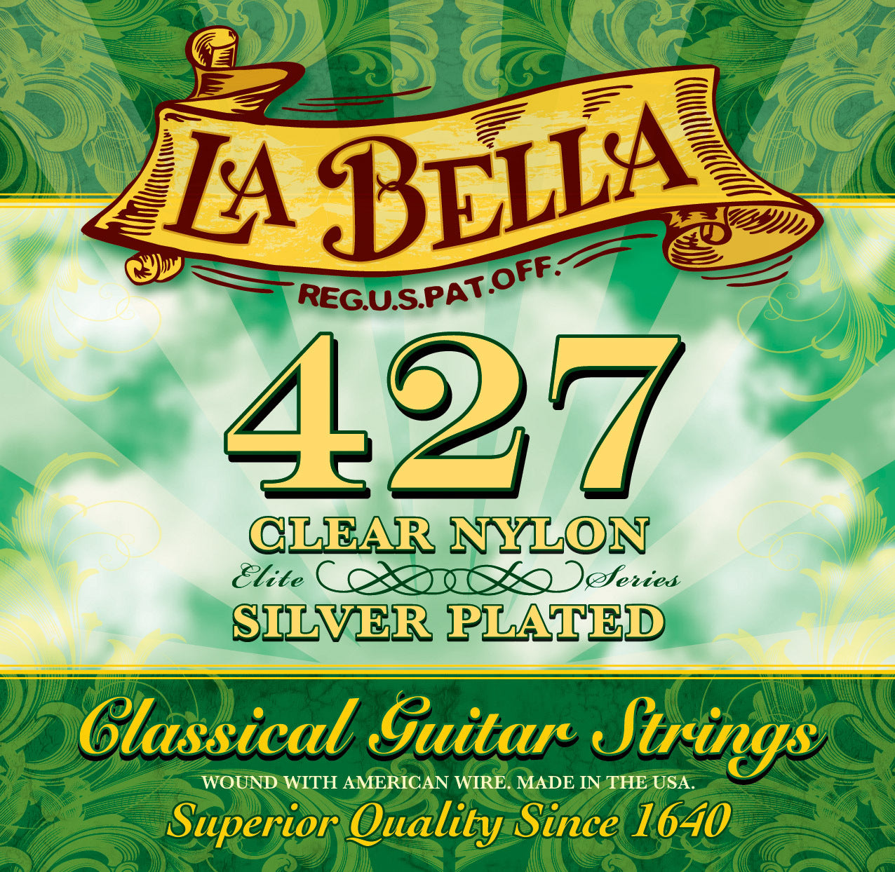La Bella 427 Elite Classic Clear-Silver Nylon Guitar Strings
