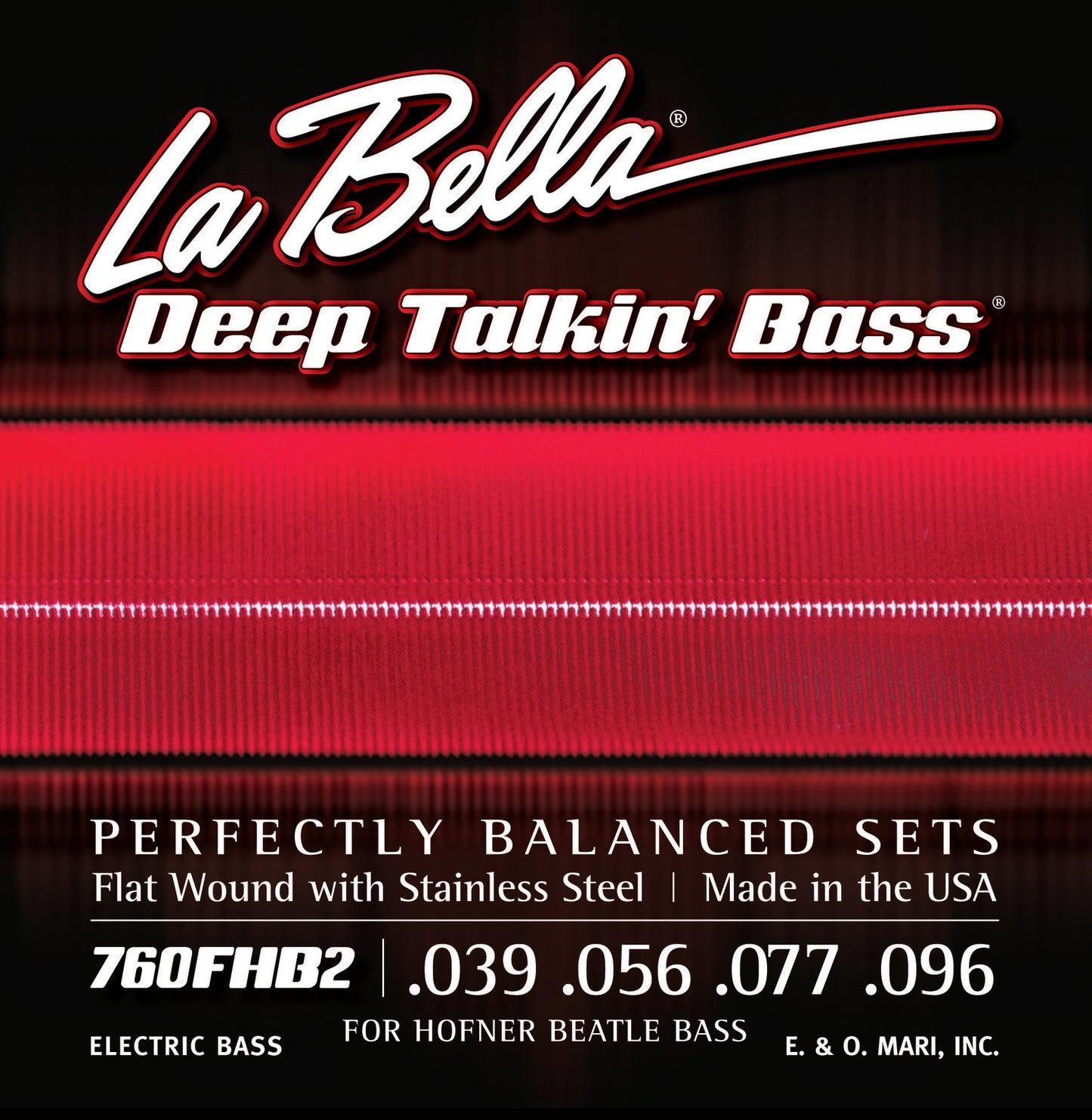 La Bella 670FHB2 Flat Wound Beatle Bass Strings 39-96