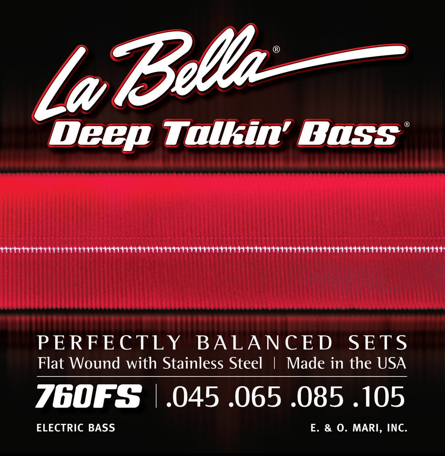 La Bella 760FS Deep Talkin Flat Wound Bass Strings 45-105