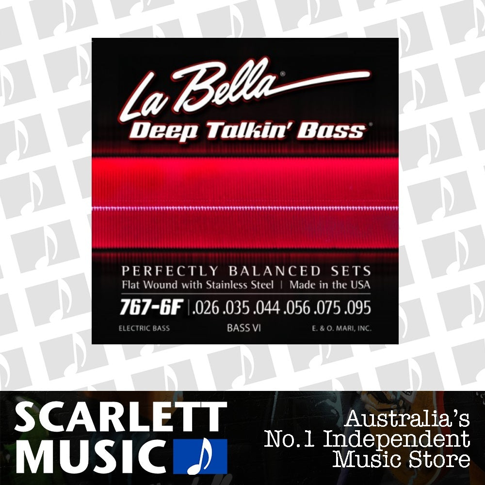 La Bella 767-6F Flat Wound 6 String Bass Strings 26-95 — view 2