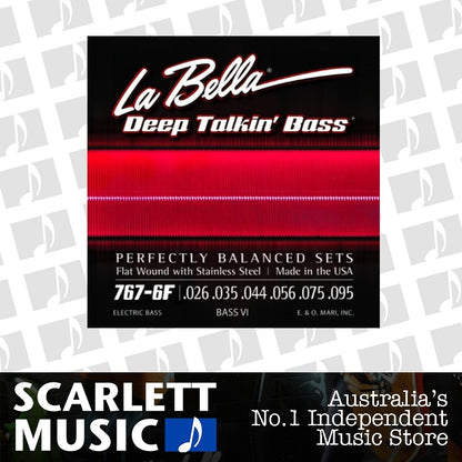 La Bella 767-6F Flat Wound 6 String Bass Strings 26-95 — view 2