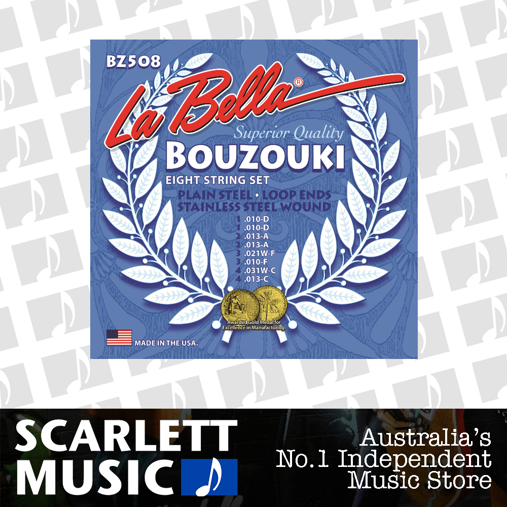 La Bella BZ508 8 String Bouzouki Stainless Steel Strings 10-31 — view 2