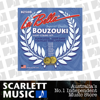 La Bella BZ508 8 String Bouzouki Stainless Steel Strings 10-31 — view 2