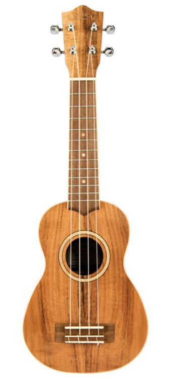 Lanikai Acacia Solid Top Soprano Ukulele with Natural Satin Finish and Padded Gig Bag