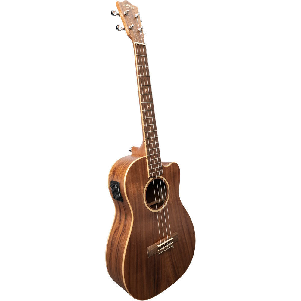 Lanikai Acacia Solid Top Baritone Electric Ukulele with Fishman Pickup and Gig Bag — view 3
