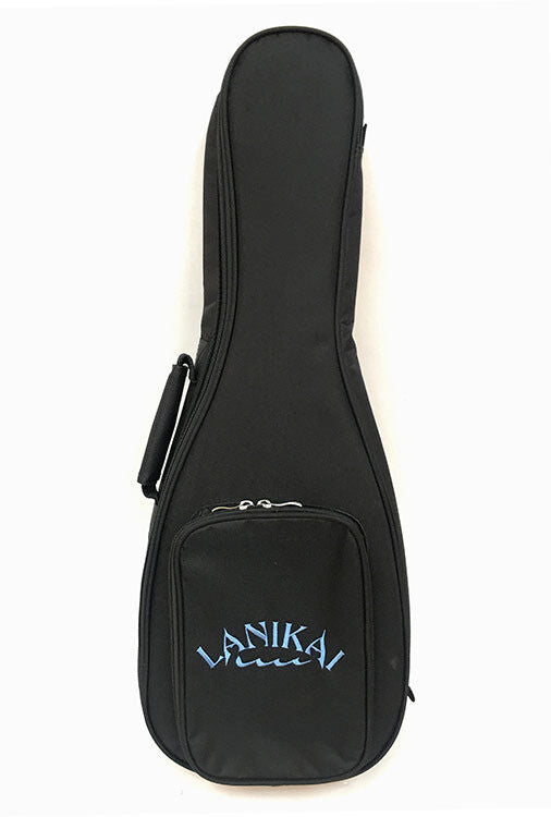 Lanikai Acacia Solid Top Soprano Ukulele with Natural Satin Finish and Padded Gig Bag — view 4