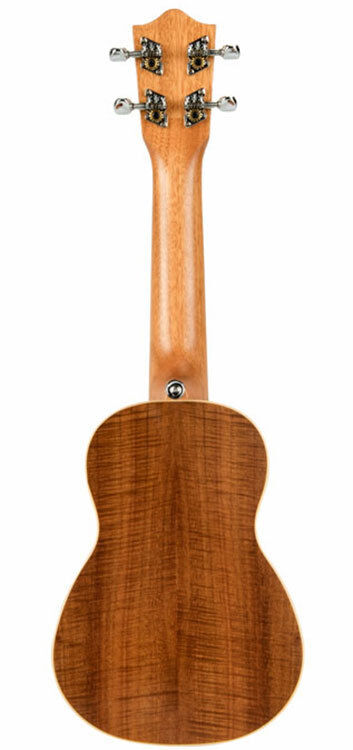Lanikai Acacia Solid Top Soprano Ukulele with Natural Satin Finish and Padded Gig Bag — view 2