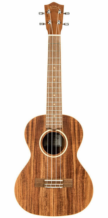Lanikai Acacia Solid Top Tenor Ukulele with Padded Gig Bag in Natural Satin Finish