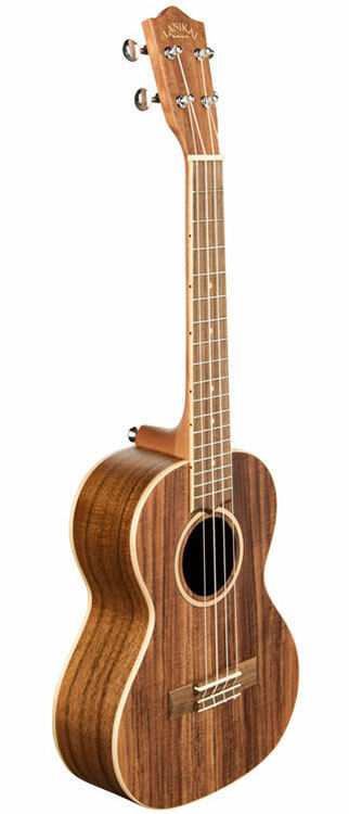 Lanikai Acacia Solid Top Tenor Ukulele with Padded Gig Bag in Natural Satin Finish — view 3
