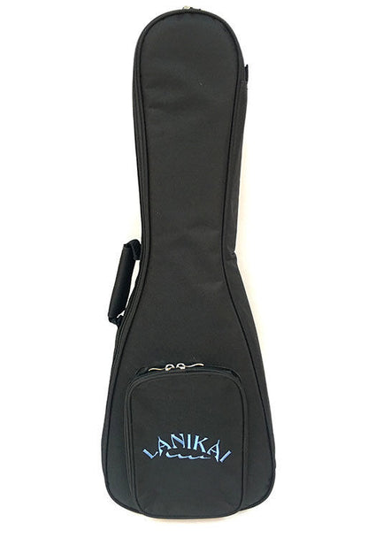 Lanikai Acacia Solid Top Tenor Ukulele with Padded Gig Bag in Natural Satin Finish — view 4