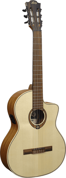 LAG Occitania 88 OC88CE Solid Top Classical Guitar