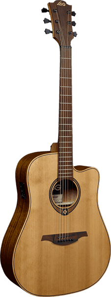 LAG Tramontane T170DCE Solid Top Dreadnought Acoustic/Electric Guitar