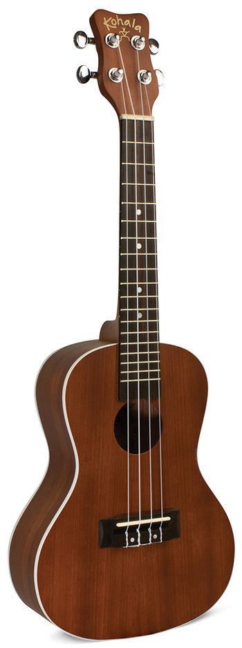 Kohala Akamai Series AC/EL Concert Ukulele - Natural Satin Finish, Eastern Mahogany, Geared Tuners, Rosewood Fingerboard, Aquila Strings