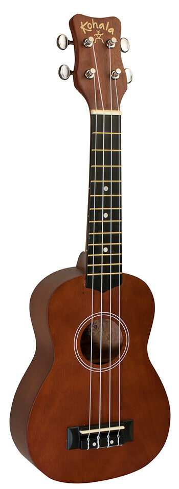 Kohala Akamai Series Soprano Ukulele Natural Satin Finish Eastern Mahogany with Geared Tuners