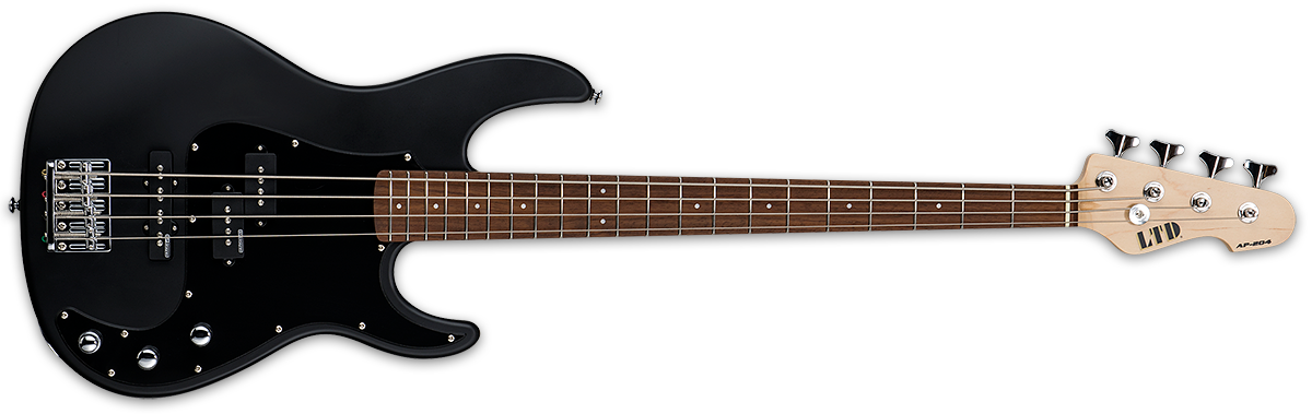 ESP LTD AP-204 4 String Electric Bass Guitar Black Satin