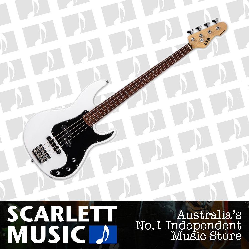 ESP LTD AP-204 4 String Electric Bass Guitar Snow White Satin — view 2