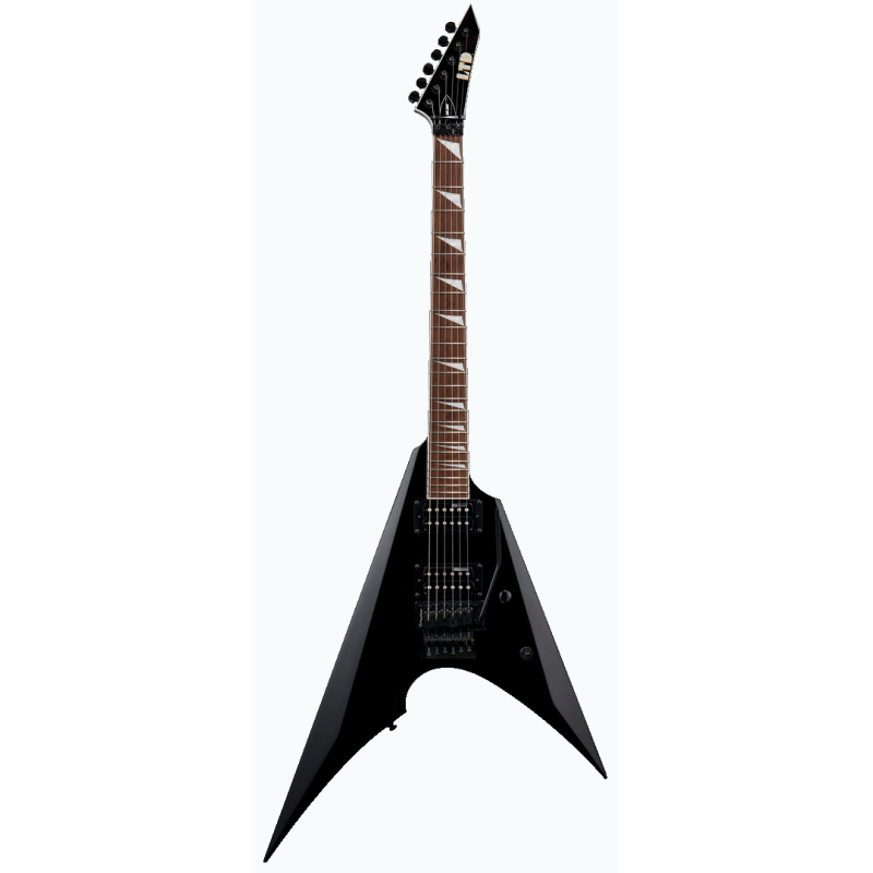 LTD Arrow-200 Black Electric Guitar with ESP Design Pickups and Floyd Rose Tremolo
