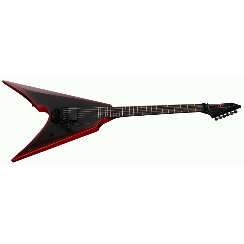 ESP LTD Arrow Black Metal Red Satin Finish Electric Guitar — view 2