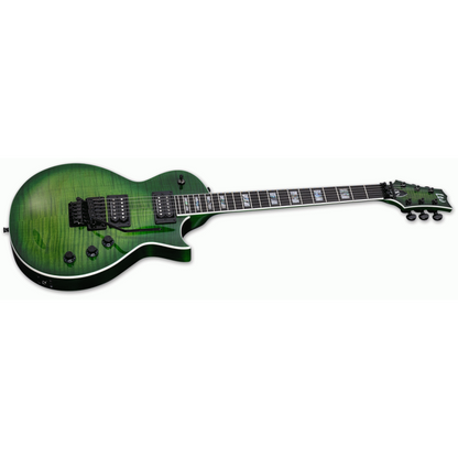 ESP LTD Alex Skolnick AS-1FR Electric Guitar Lime Burst Flamed Maple Top Floyd Rose Bridge — view 3