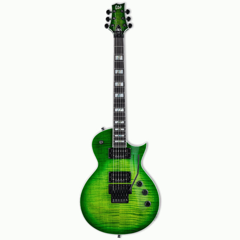 ESP LTD Alex Skolnick AS-1FR Electric Guitar Lime Burst Flamed Maple Top Floyd Rose Bridge