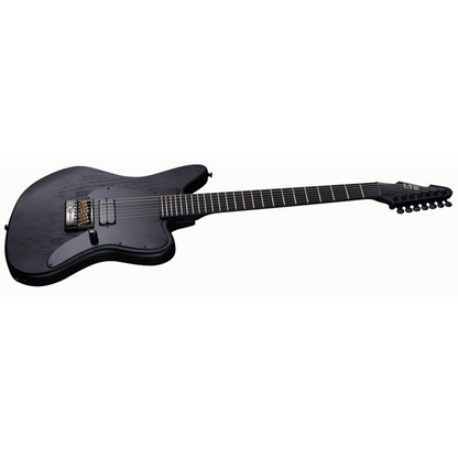 ESP LTD AW-XJ7 Baritone EverTune Guitar, 7-String, 27" Scale, Black Open Grain Satin Finish, Hardshell Case Included — view 3