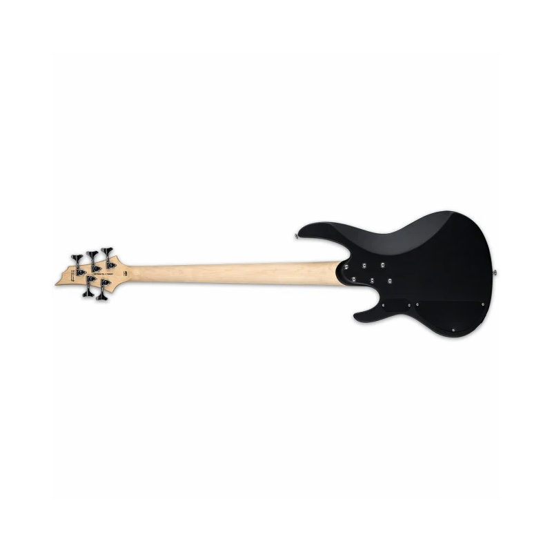 LTD B-15 5 String Bass Guitar Black Satin with Gig Bag — view 2