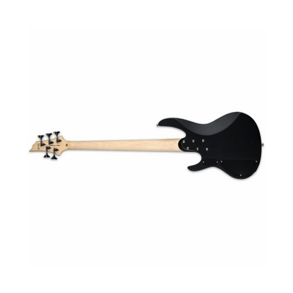 LTD B-15 5 String Bass Guitar Black Satin with Gig Bag — view 2
