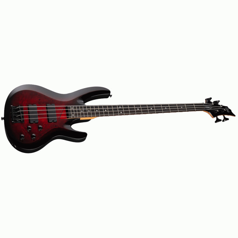 ESP LTD B-204DX Bass Guitar - Red Burst Finish — view 3