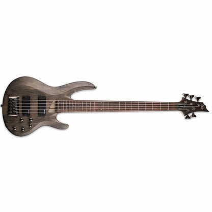 LTD B-205 Spalted Maple 5-String Bass Guitar Natural Satin Finish
