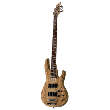 LTD B-208SM Spalted Maple 8 String Bass Guitar Natural Satin Finish — view 3