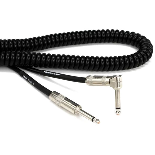 LAVA Retro Coil 20ft Straight To R Angle Black